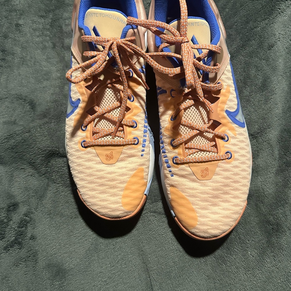 Orange and Blue Athletic Shoes
